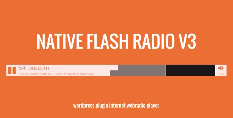 Native Flash Radio WP Plugin