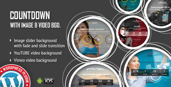 CountDown With Image or Video Background - Responsive Website Countdown WordPress Plugin