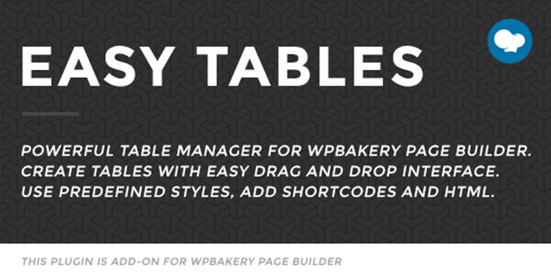Easy Tables VC Addons - Table Manager for Visual Composer