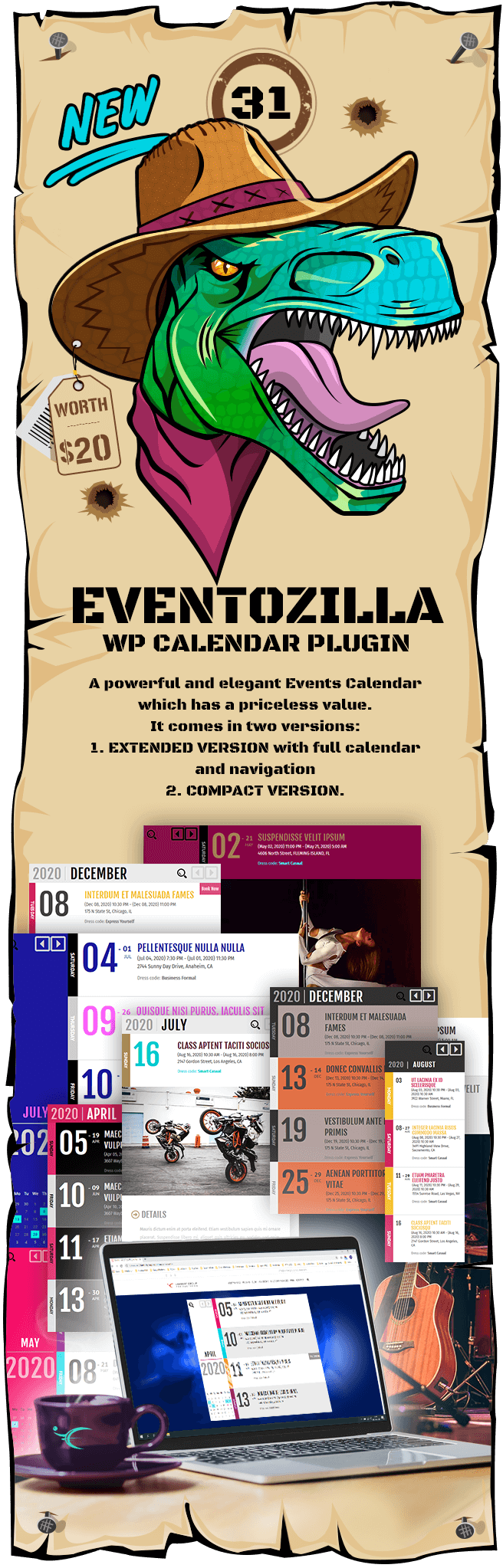 EVENTOZILLA WordPress Calendar - Event Calendar Plugin