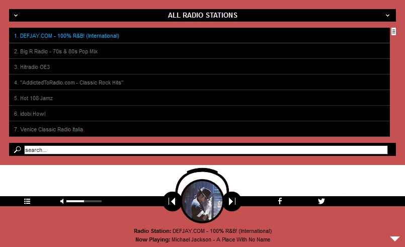 STICKY RADIO PLAYER SHOUTCAST AND ICECAST SUPPORT - EXAMPLE 1