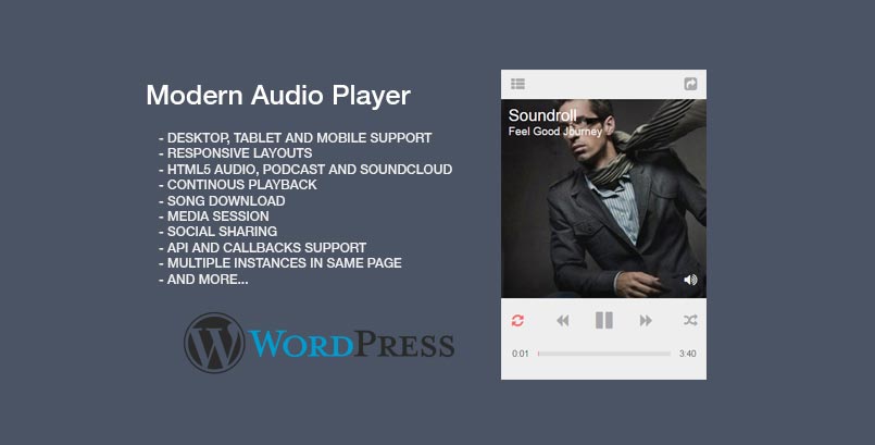 Modern Audio Player WordPress Plugin