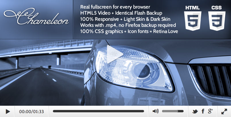 Chameleon - HTML5 Video Player with Flash Backup