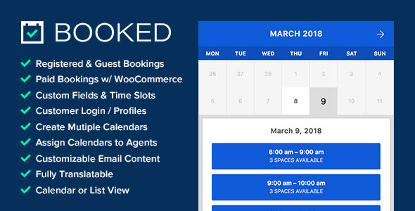 Booked - Appointment Booking for WordPress