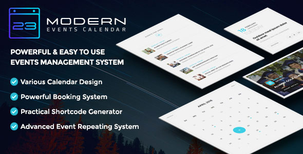 Modern Events Calendar - Responsive Event Scheduler & Booking For WordPress
